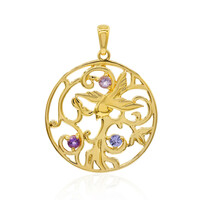 Zilveren hanger met een amethist
