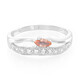 Zilveren ring met een Padparadscha saffier