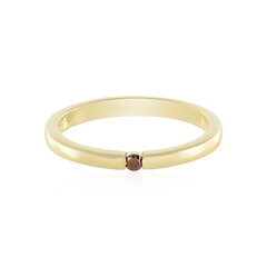 Zilveren ring met een I2 Rode Diamant