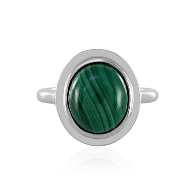 Zilveren ring met een Malachiet (MONOSONO COLLECTION)