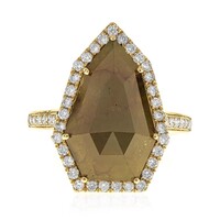 Gouden ring met een SI2 Bruine Diamant (CIRARI)
