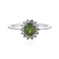 Zilveren ring met een Russische demantoïde