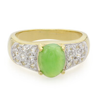 Zilveren ring met een keizerlijk chrysopraas