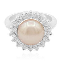 Zilveren ring met een zoetwater kweekparel (TPC)