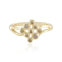 Gouden ring met SI1 Champagne Diamanten