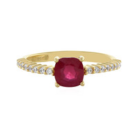Zilveren ring met een Madagaskar Robijn