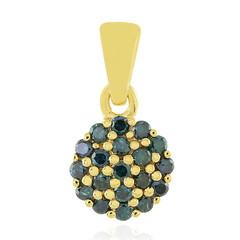 Zilveren hanger met I3 Champagne Diamanten