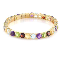 Zilveren armband met hemel-blauwe topaasstenen