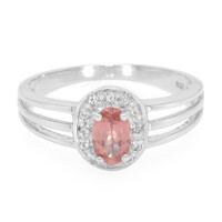 Zilveren ring met een Malaya granaat