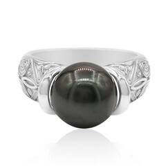 Zilveren ring met een Tahiti parel (TPC)