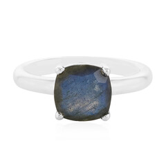 Zilveren ring met een labradoriet