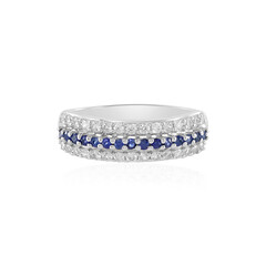 Gouden ring met blauwe saffieren