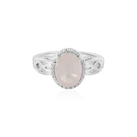 Zilveren ring met een rozen kwarts