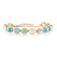 Zilveren armband met Blauwe Maanstenen (KM by Juwelo)