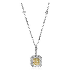 Gouden halsketting met een gele SI2 diamant (CIRARI)