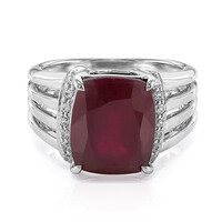 Zilveren ring met een Madagaskar Robijn