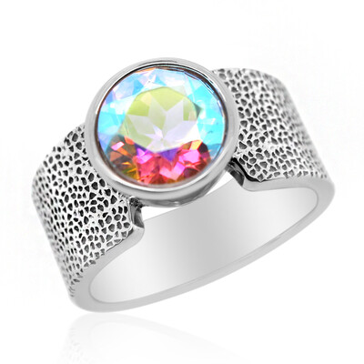 Zilveren ring met een maanlicht kwarts