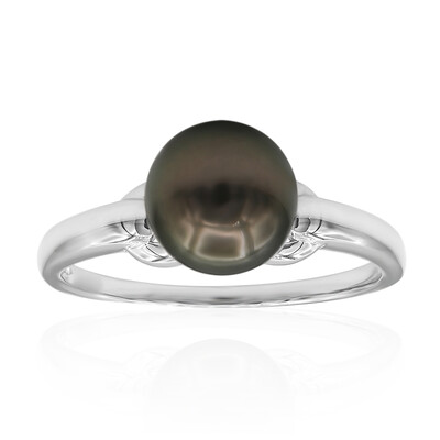 Platina ring met een Tahiti parel