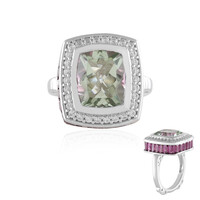 Zilveren ring met een groene amethist (Dallas Prince Designs)