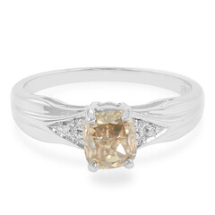 Gouden ring met een VS Argyle-Champagne-Diamant