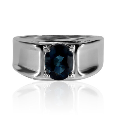 Zilveren ring met een Londen-blauwe topaas