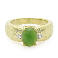 Zilveren ring met een keizerlijk chrysopraas