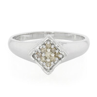 Zilveren ring met Chocolate Diamonds