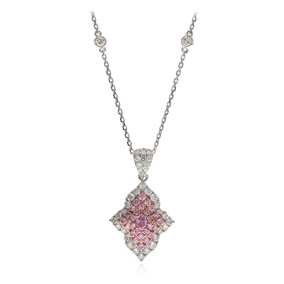 Gouden halsketting met een I1 Roze Diamant (CIRARI)