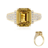 Gouden ring met een Gele Zirkoon (Adela Gold)