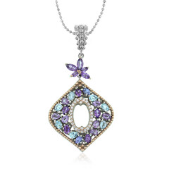 Zilveren halsketting met amethisten (Dallas Prince Designs)