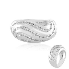 Zilveren ring met zirkonen (de Melo)
