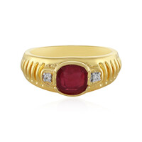 Zilveren ring met een Madagaskar Robijn