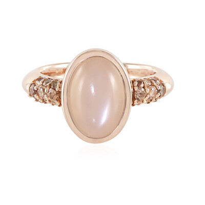 Zilveren ring met een Perzik Maansteen (KM by Juwelo)
