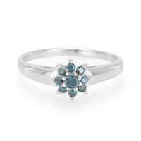 Zilveren ring met een Fancy diamant