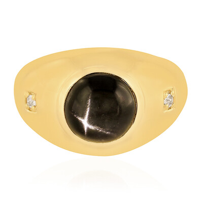 Zilveren ring met een Indische Ster Diopsied