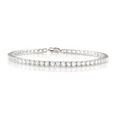 Zilveren armband met witte topaasstenen