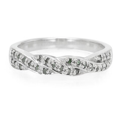 Zilveren ring met Fancy diamanten