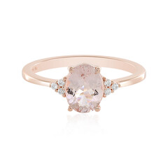 Zilveren ring met een morganiet