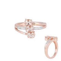 Zilveren ring met morganieten