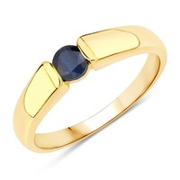 Zilveren ring met een blauwe saffier