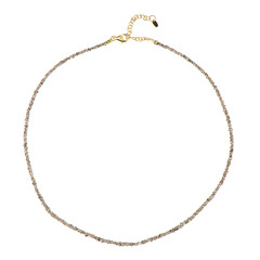 Zilveren halsketting met Champagne Diamanten