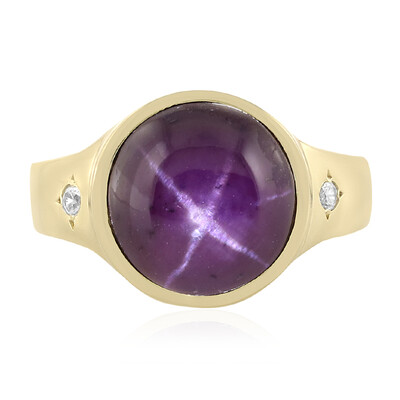 Zilveren ring met een ster granaat