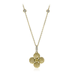 Gouden halsketting met een gele SI2 diamant (CIRARI)