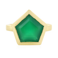 Zilveren ring met een Groene onyx