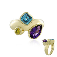 Gouden ring met een Uruguay amethist (de Melo)