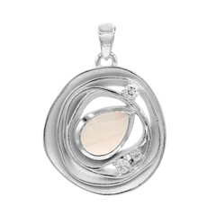 Zilveren hanger met een rozen kwarts