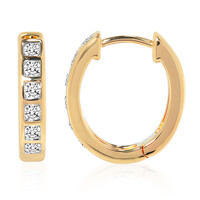 Gouden oorbellen met IF Diamanten (D)