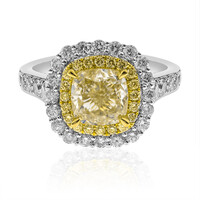 Gouden ring met een gele SI2 diamant (CIRARI)