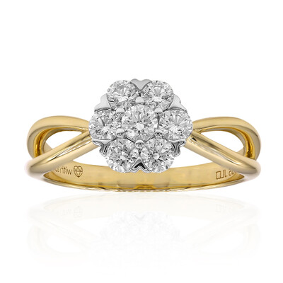 Gouden ring met een IF Diamant (D) (Annette)