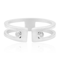 Zilveren ring met I1 (G) Diamanten